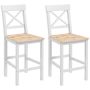 Bar stools, 2 pcs, Multicolored, 41 × 97.5 × 46 cm