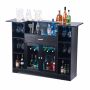 Bar cabinet VEVOR JTJB-GW-02, 4 tiers with drawers, Black
