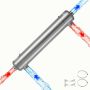 Wymiennik ciepła basenowy VEVOR MF-360K, 360K BTU/h, 133 × 153 × 832 mm