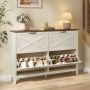 Обувной шкаф VASAGLE LIRY, 4 дверцы, 20–24 пары, 127 × 86,8 × 24 см