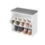 Обувная банкетка VASAGLE LSB121WB01, 3 уровня, 60 × 53,5 × 30 см