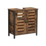 Винтажная тумба под раковину 60 x 30 x 60 см, коричнево-черная