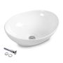 Washbasin 41x33.5x14cm., white