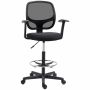 Fotel biurowy 60x49x132cm, kolor czarno-srebrny