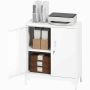 Office cabinet, 2 levels, White, 80 × 91 × 35 cm