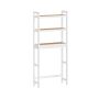 Bathroom shelf 26x63x170cm., white/light brown