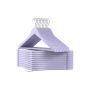 Wooden clothes hangers, 20 pcs., purple-silver color
