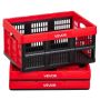 Skrzynki do przechowywania VEVOR ZJKS493624W, 3 szt., 32 l, czerwono-czarne, 48,3 × 35,3 × 23,8 cm
