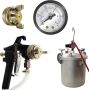 Pistolet lakierniczy Bituxx, zbiornik 8 l, kolor srebrny