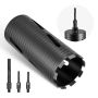 Diamond core bit VEVOR, M16, 3 adapters, Ø 102 × 241 mm