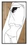 Decorative wall panel Strip B, Black/brown, 50 × 90 × 2 cm