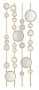 Lustro dekoracyjne Mauro Ferretti Small Mirrors, złote, 35,5 × 90 × 1,5 cm