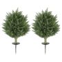 Artificial cypress trees, 2 pcs, Ø40 × 60 cm