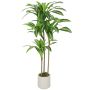 Sztuczna roślina Dracaena, 60 liści, zielono-biała, 60 × 40 × 120 cm
