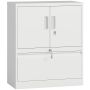 Filing cabinet, 2 doors, shelf and drawer, 80 × 95 × 40 cm