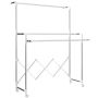 Clothes dryer, 3 adjustable rods, Silver, 104–150 × 145–197 × 103 cm