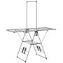 Clothes dryer, foldable, adjustable wings, Silver, 156.5 × 192 × 68 cm