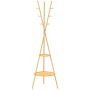 Clothes rack, 9 hooks, 2 shelves, 58.5 × 176 × 58.5 cm