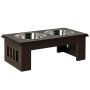 Миски с подставкой PawHut 58,4x30,5x25,4см, коричневые/серебристые
