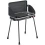 Gas grill, With stove, 7 kW, Black, 88 × 61 × 47 cm