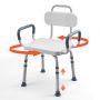 Shower chair VEVOR, with armrests and backrest, 55 × 87.5 × 49.5 cm