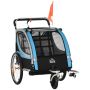 Przyczepka rowerowa dla dzieci Homcom 142x75x101cm., czarno/niebieska