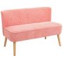 Sofa dwuosobowa, 2-osobowa, różowa, 117 × 77 × 56,5 cm