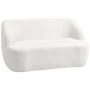 Sofa dwuosobowa, biała, 142 × 73,5 × 85 cm