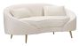 Sofa dwuosobowa Oslo, 2-osobowa z 2 poduszkami, beżowo-złota, 148 × 68 × 84 cm