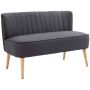 Sofa dwuosobowa, ciemnoszara, 117 x 56,5 x 77 cm, do 220 kg