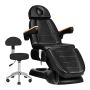 Fotel kosmetyczny elektryczny Sillon Lux 273B z taboretem AM-304, czarny