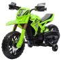 Elektryczny motocykl dziecięcy na kołach Aiyaplay 105x57x62cm, zielono-czarny