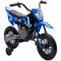 Elektryczny motocykl dziecięcy na kołach Aiyaplay 107x56x70cm, niebiesko-czarny