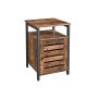 Stolik nocny LET62BX 40 x 40 x 60 cm, brązowy