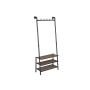 Slanted clothes rack, black-brown