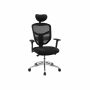 Ergonomiczny fotel biurowy z siatką i zagłówkiem