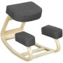 Ergonomiczny fotel klęczący, drewno brzozowe, kolor ciemnoszary, maksymalne obciążenie 120 kg