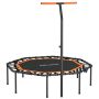 Trampolina fitness z regulowaną poręczą, 128 × 120 × 98–126 cm
