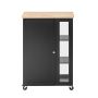 Kitchen island 60x40x90cm., black/light brown