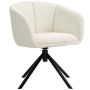 Fotel Homcom 58,5x59x78,5cm, kremowy/czarny