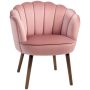 Fotel Homcom 66x66x78,5cm, różowo-brązowy