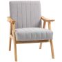 Fotel Homcom 68x74x82cm, szary/jasnobrązowy