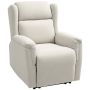 Armchair with footstool Homcom 80x94x101cm., beige