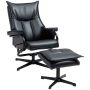 Armchair with footstool Homcom, black
