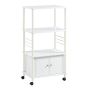 Kitchen cabinet 60x40x114cm., white/silver color