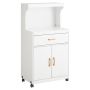 Kitchen cabinet 62x40x119cm., white/light brown