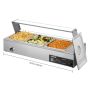 Podgrzewacz parowy VEVOR M-2213, 3 pojemniki 1/2 rozmiaru, 920 × 365 × 335 mm