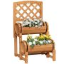 Flower stand Outsunny 45x45x80cm., light brown