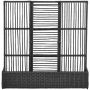Flower pot with grid, Black, 103 × 29 × 103 cm