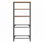 SONGMICS beverage crate rack, 2 levels, for 4 crates, brown-black, 36.4 × 180 × 70.4 cm